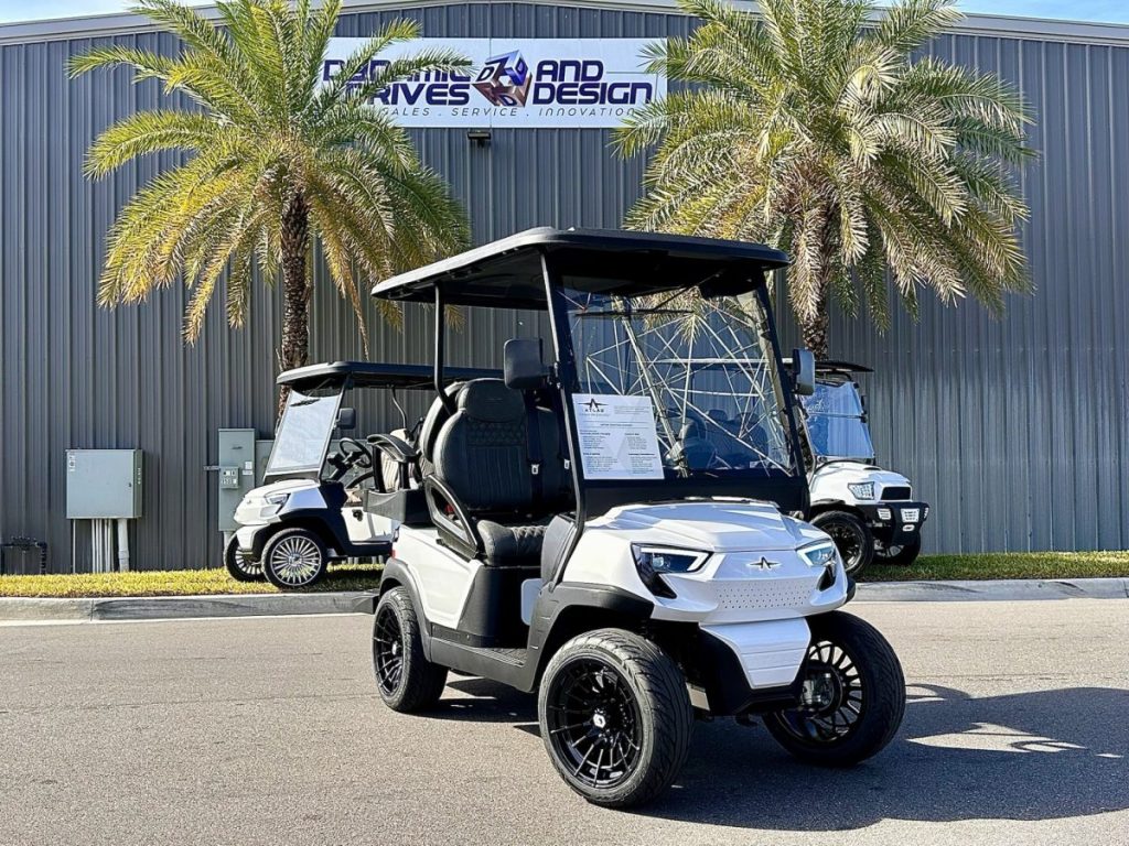 Atlas Golf 4 Passenger LSV Street Legal White w/Charcoal Premium Seats Lithium 105ah