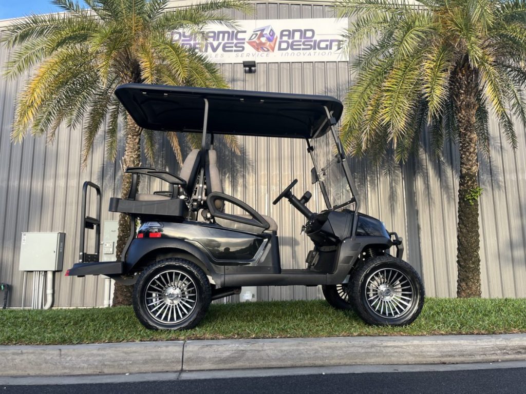 2025 Atlas 4 Passenger Street Legal Low Speed Vehicle LSV Lifted Lithium BT Loaded Black w/Pebble